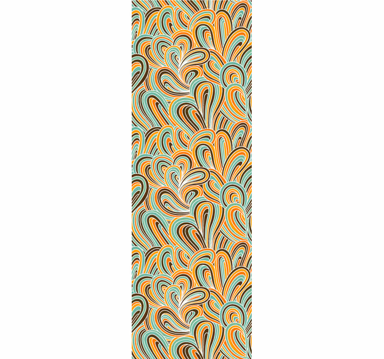 Retro roller blind pop color waves - TenStickers