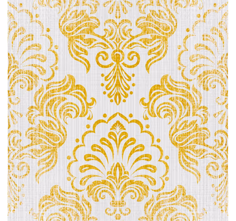 Retro roller blind in elegant gold design - TenStickers
