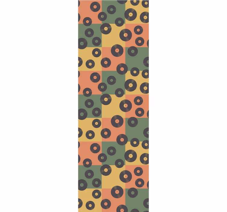 Retro roller blind colorful vinyl record design - TenStickers