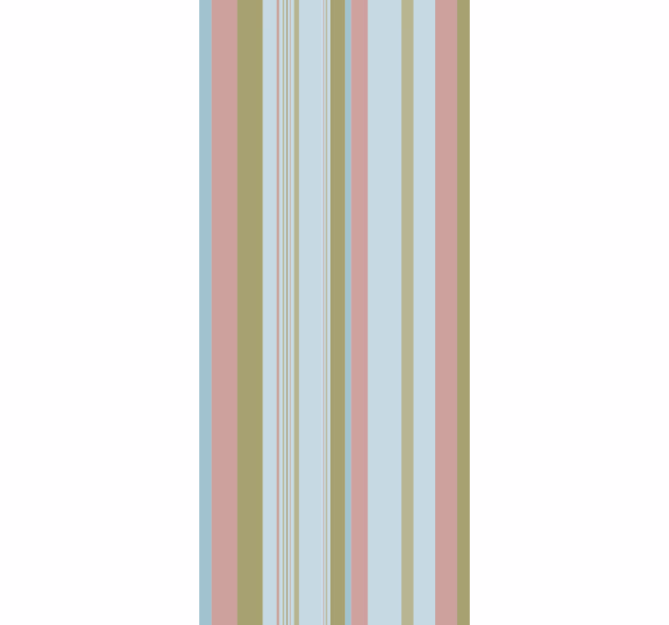 Retro roller blind in blue and green 80s stripes - TenStickers