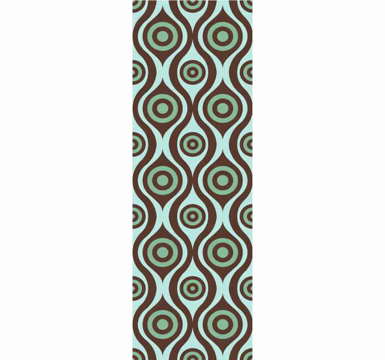 Retro roller blind with 70's irregular shapes pattern - TenStickers