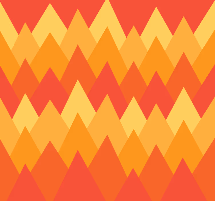 Retro roller blind geometric abstract mountains - TenStickers