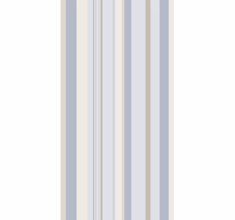 Retro roller blind in 80's blue and beige stripes - TenStickers