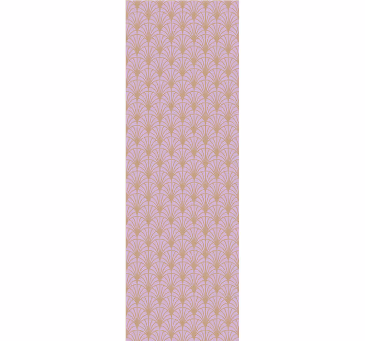 Retro roller blind in pink and gold scales pattern - TenStickers