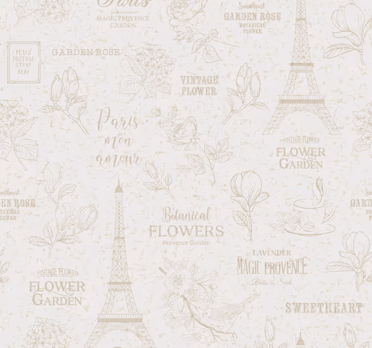 Retro roller blind in parisian style - TenStickers