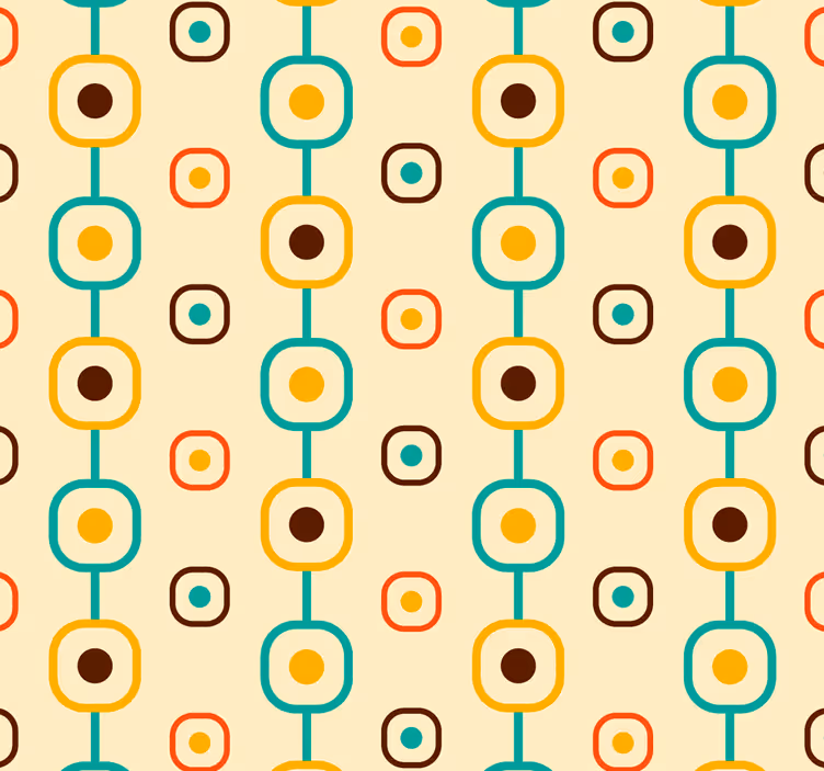 Retro roller blind in 60s geometric pattern - TenStickers