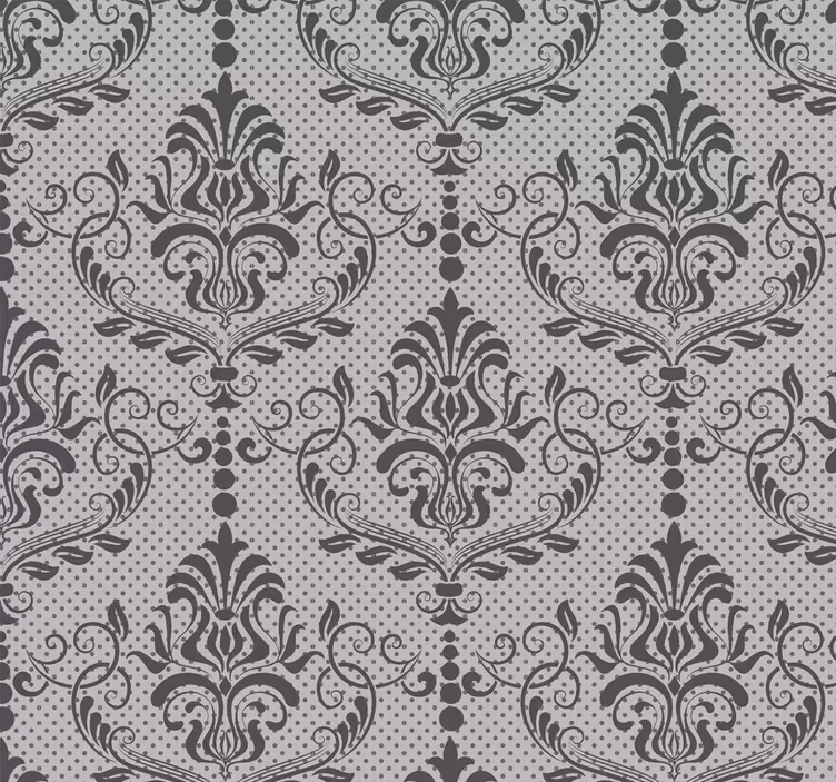 Retro roller blind with elegant baroque design - TenStickers