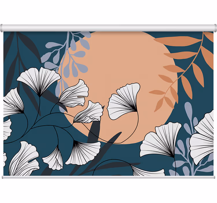 Glamour style ginkgo colorful variation living room blind - TenStickers