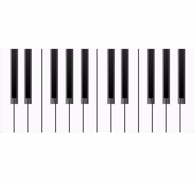 White window blind grand piano - TenStickers