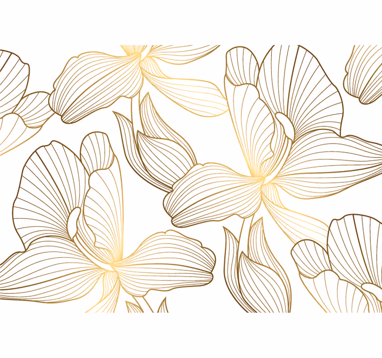 Blind bedroom golden blooms - TenStickers