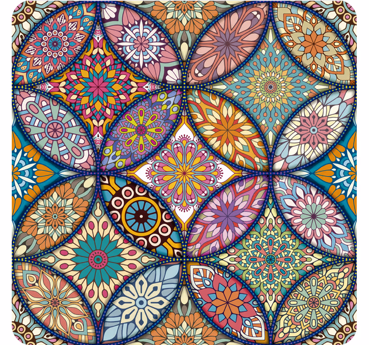 Blind bedroom colorful mandala design - TenStickers