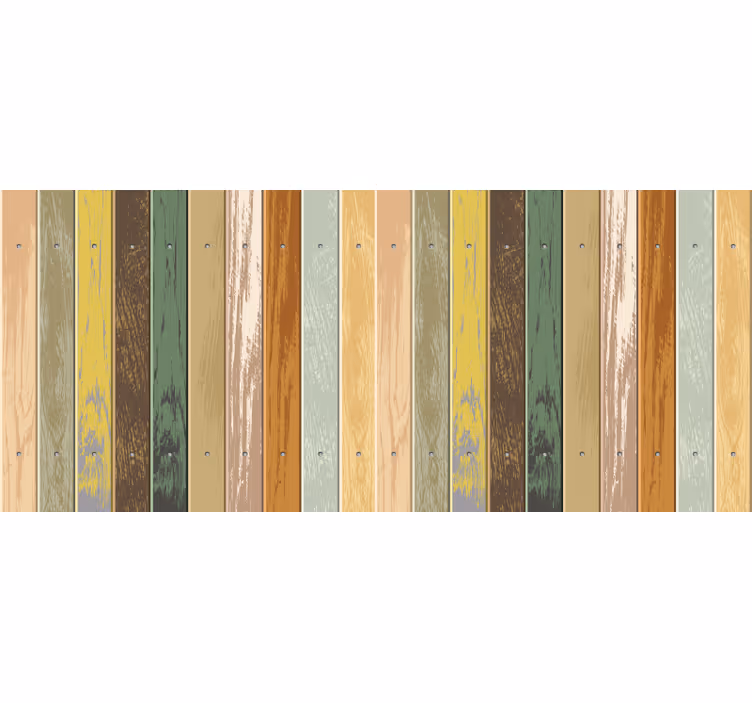 Blind bedroom in fading colorful wood - TenStickers