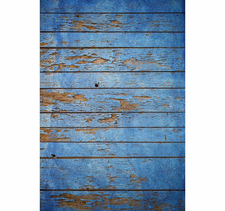 Blind bedroom blue wooden design - TenStickers