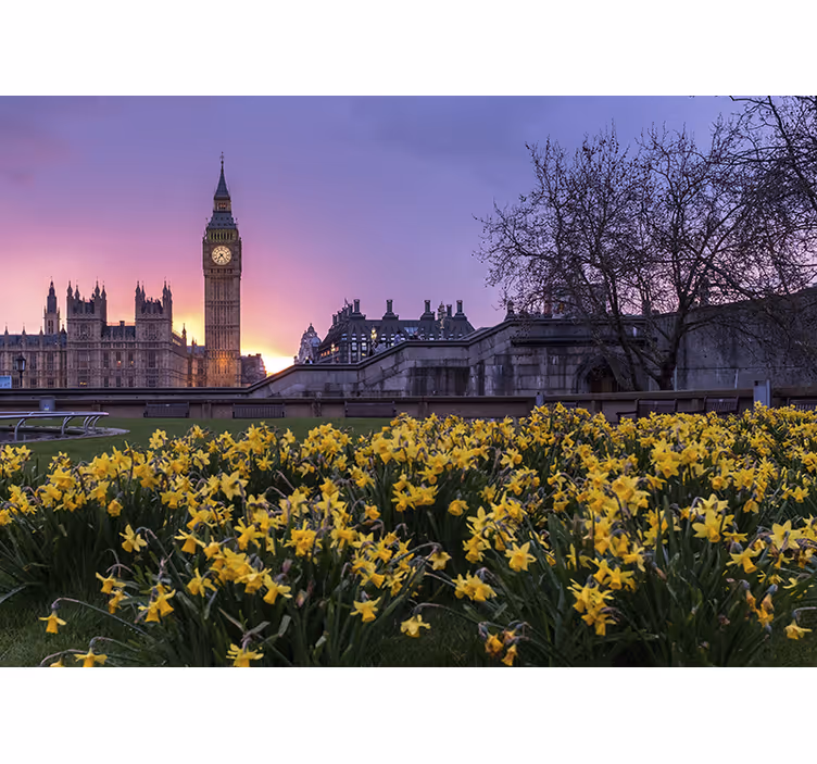 Blind bedroom big ben in sunlight - TenStickers