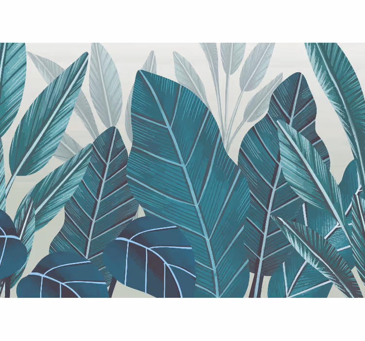 Blind bedroom 3d watercolor tropical foliage - TenStickers