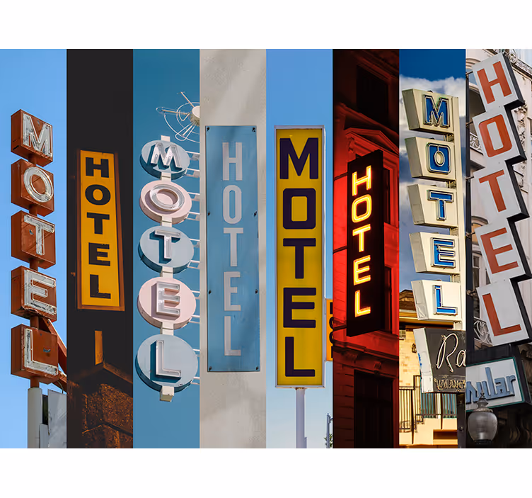 Blind bedroom hotel signs - TenStickers