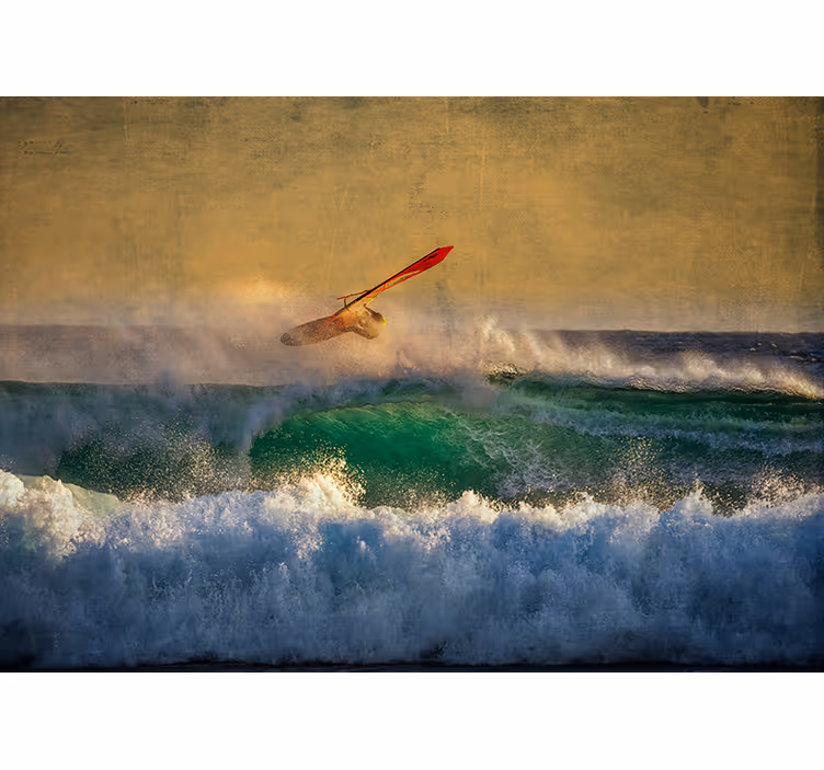 Blind bedroom wind surf waves - TenStickers