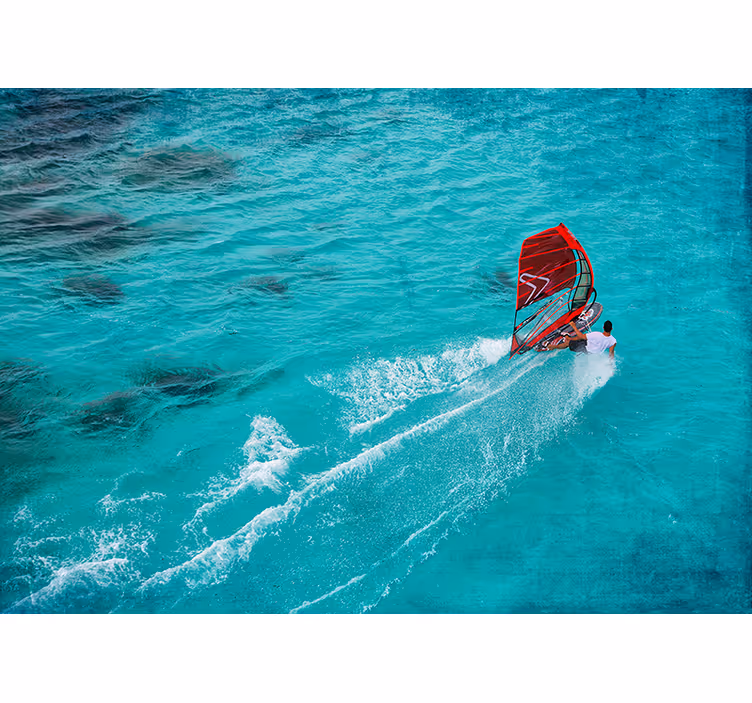Blind bedroom windsurfer on the water - TenStickers