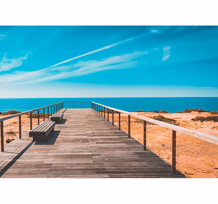 Blind bedroom beach and pier decor - TenStickers