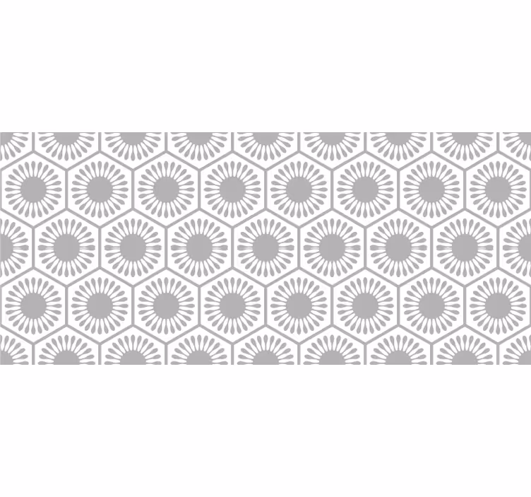 Blind grey with grey and white flowers - TenStickers