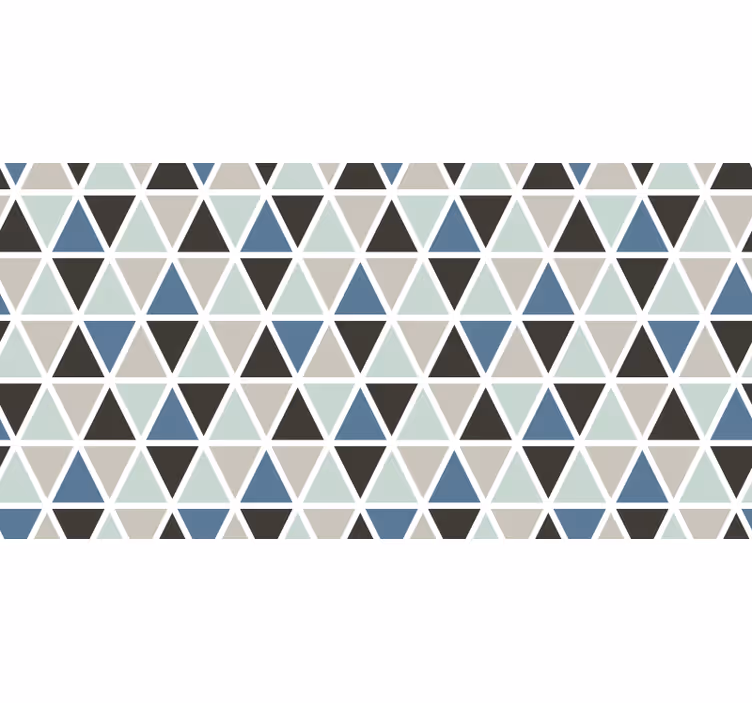 Blind grey gray and blue geometric pattern - TenStickers