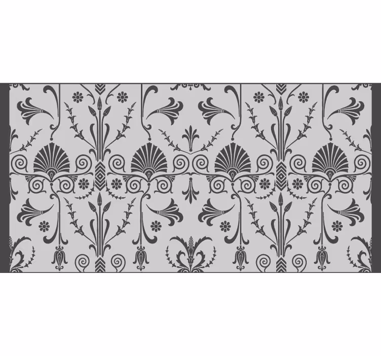 Blind grey french provincial floral pattern - TenStickers