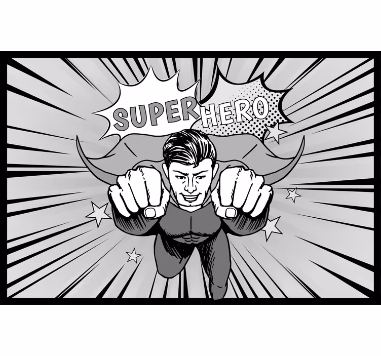 Blind grey amazing superhero design - TenStickers