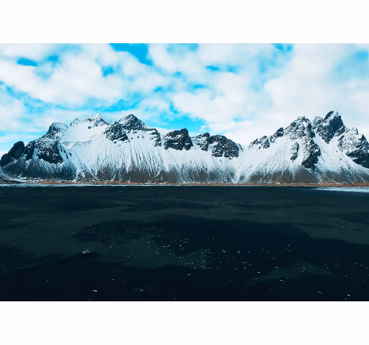 Blind bedroom vestrahorn mountains view - TenStickers