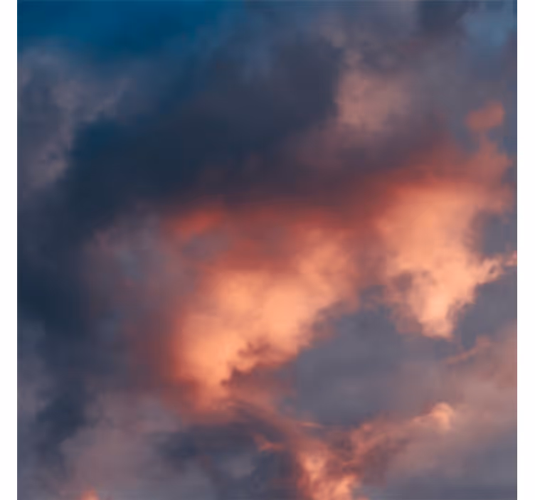 Living room blind orange cloud sky - TenStickers
