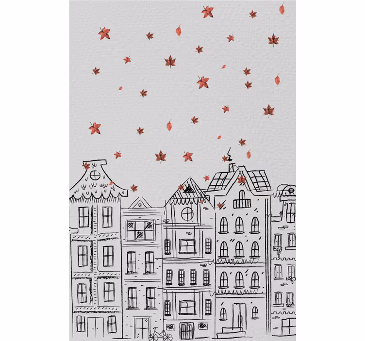 Living room blind autumn in amsterdam - TenStickers