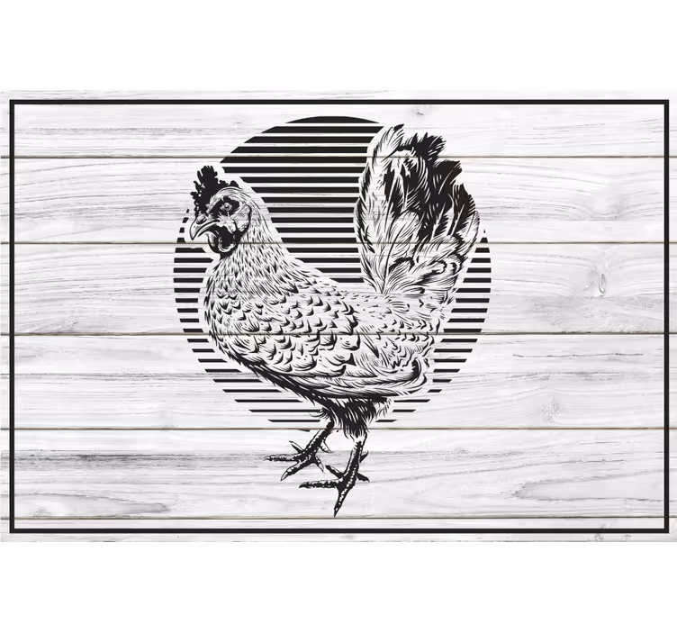 Blind bedroom chick on wooden planks - TenStickers