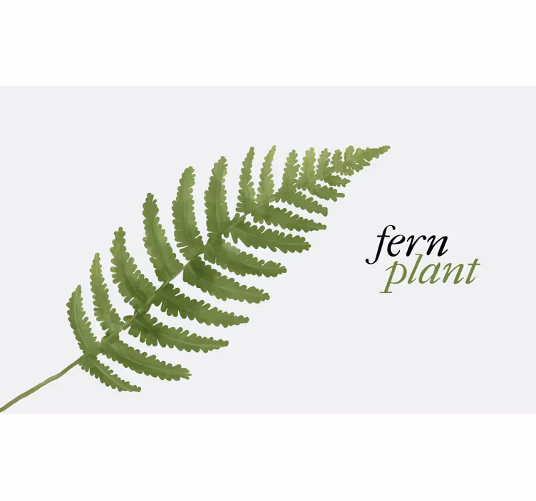 Blind bedroom fern plant minimalist vinyl rug - TenStickers