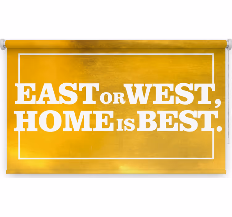 Blind bedroom east or west home is best vinyl rug - TenStickers