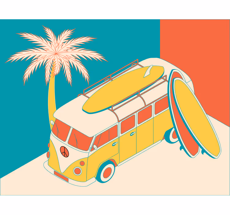 Blind bedroom hippy camper van - TenStickers