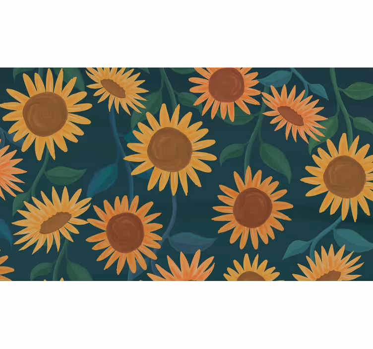 Blind bedroom sunflower plant - TenStickers