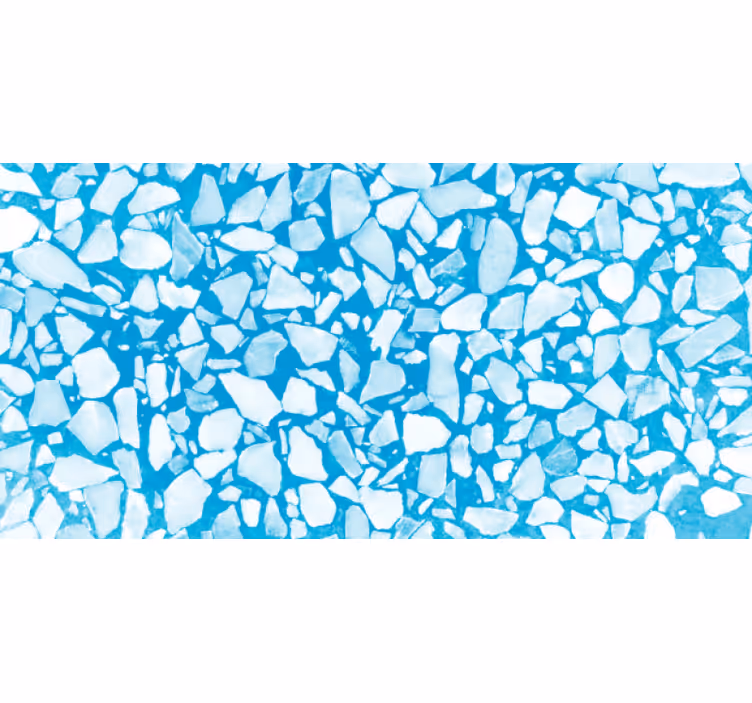 Blind bedroom in blue watercolor terrazzo - TenStickers