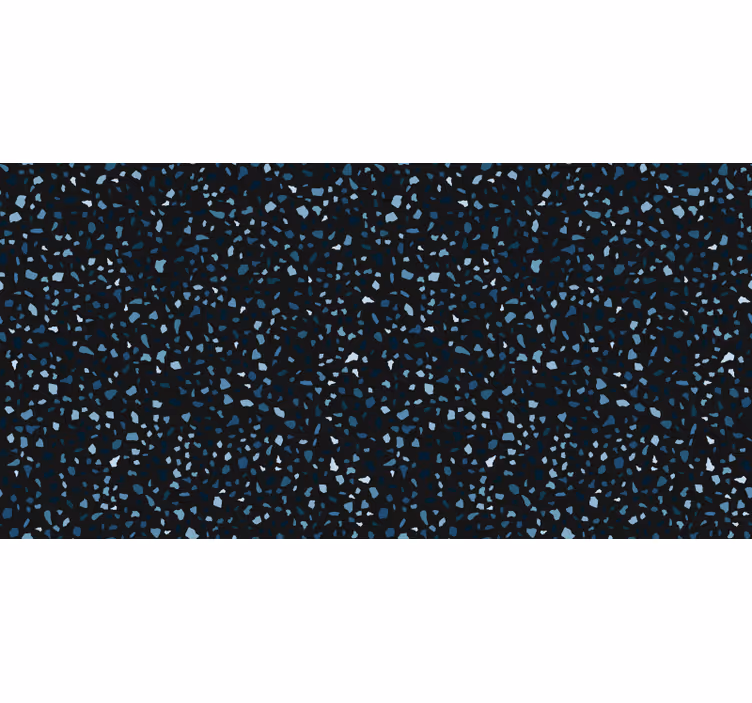 Blind bedroom in black and blue terrazzo - TenStickers