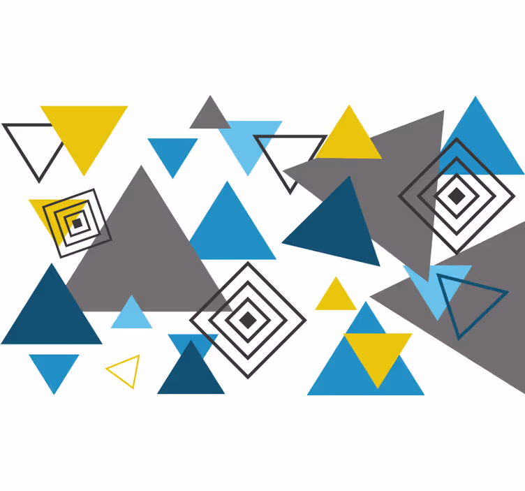 Blind bedroom in blue and yellow nordic design - TenStickers