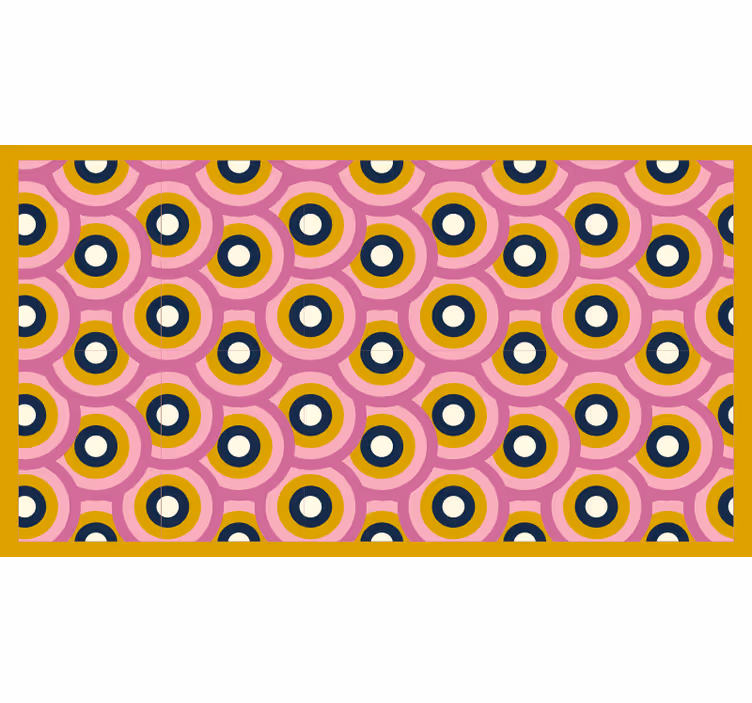 Blind bedroom 70's orange circles design - TenStickers