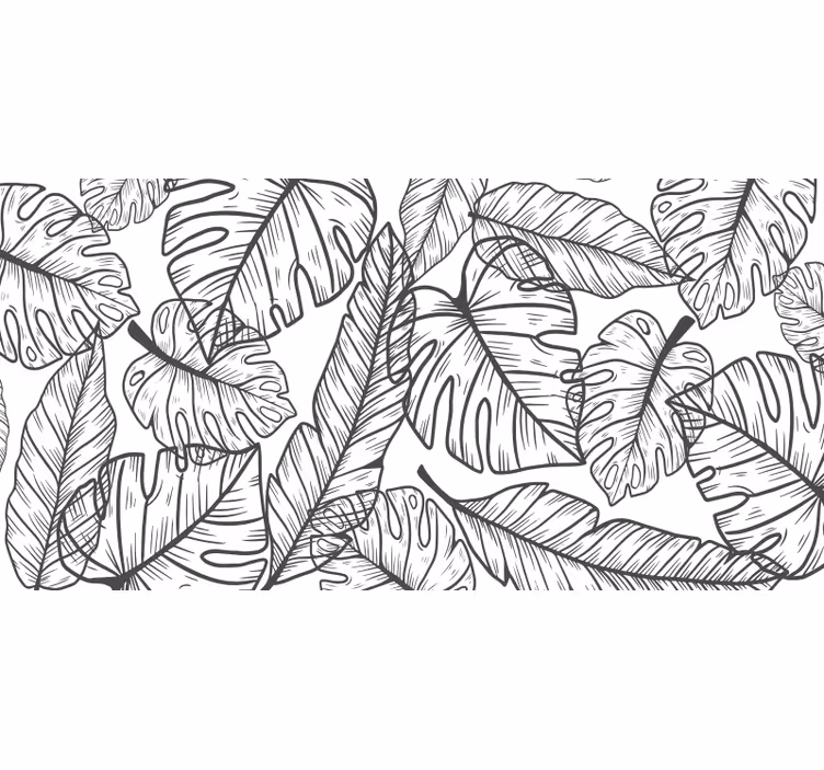Blind bedroom big leaves design - TenStickers