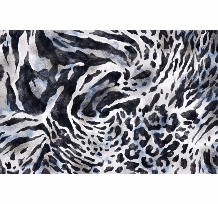 Blind bedroom gray zebra watercolor curtains - TenStickers