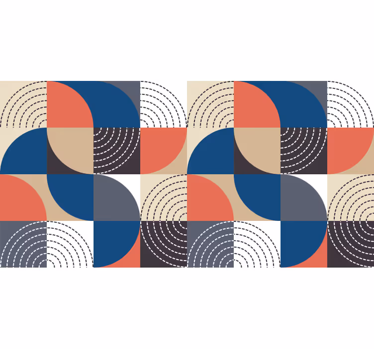 Blind bedroom nordic half circles - TenStickers