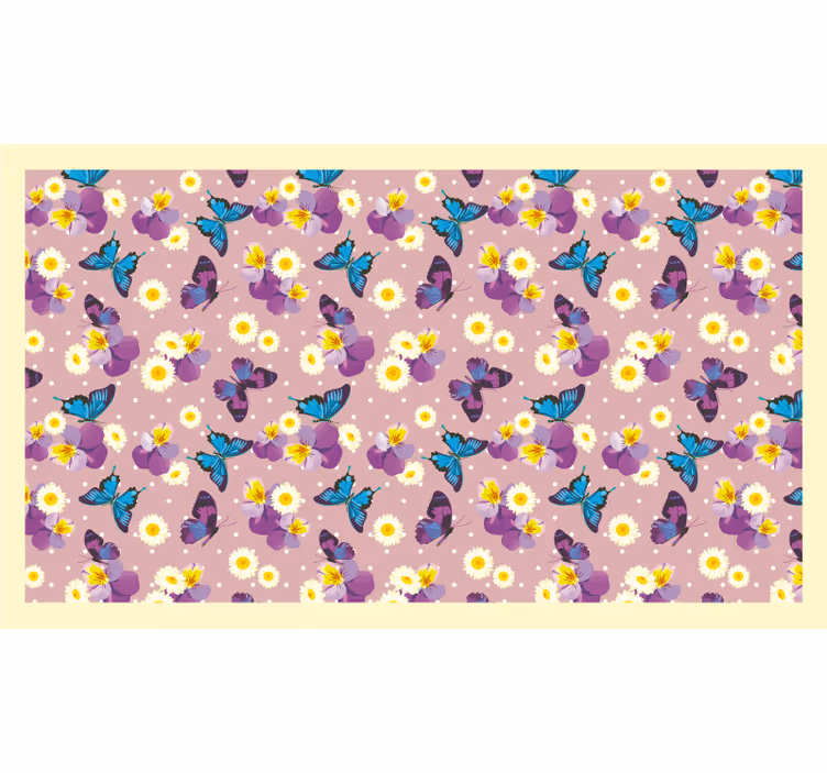 Blind bedroom pink polka dot butterfly - TenStickers