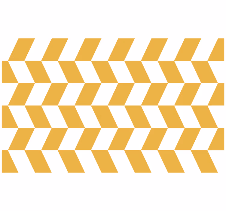 Blind bedroom with geometric white and yellow shapes - TenStickers
