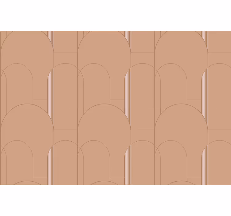 Blind bedroom terracotta geometric round design - TenStickers