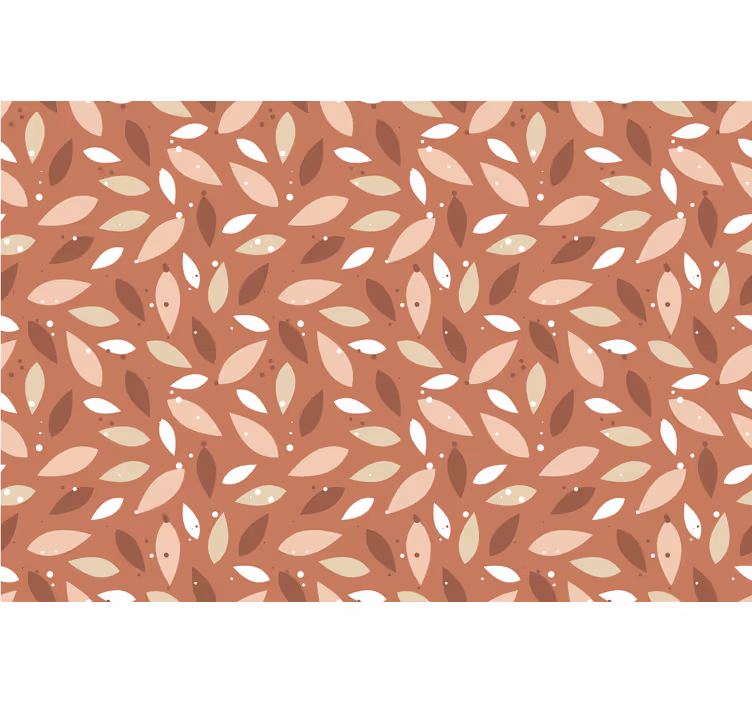 Blind bedroom terracotta leaves design - TenStickers