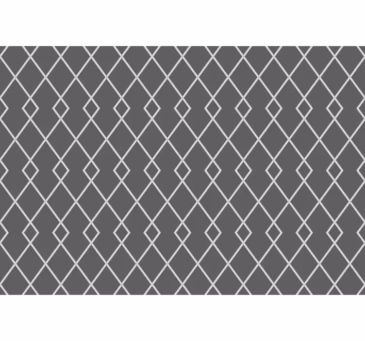 Blind bedroom in gray and white diamond pattern - TenStickers