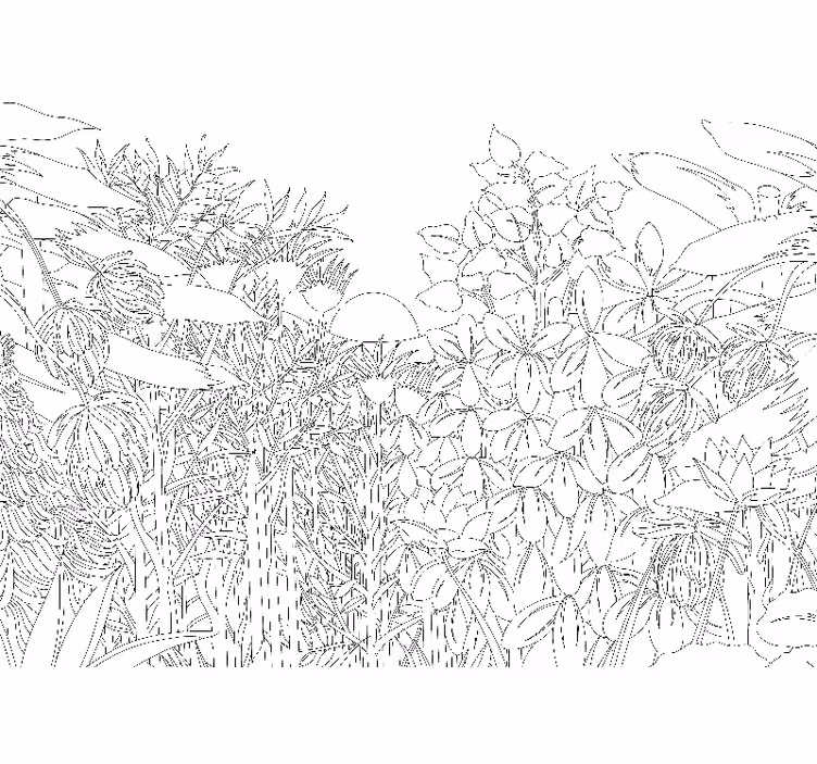 Blind bedroom tropical jungle design - TenStickers