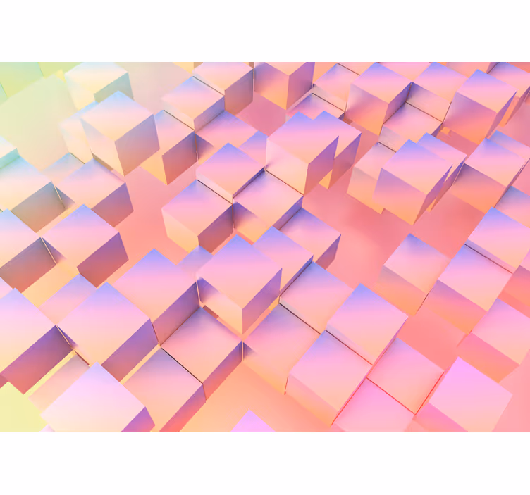 Blind bedroom colorful 3d geometric design - TenStickers