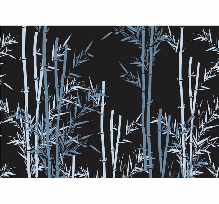 Blind bedroom with bamboo leaves design - TenStickers